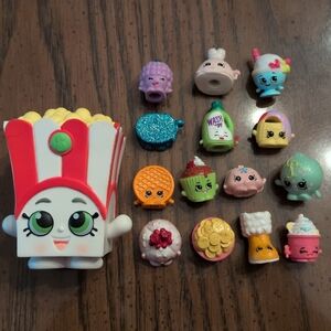 Shopkins Lot Of 15 Figures Food Shoe Purse Toys Y2K